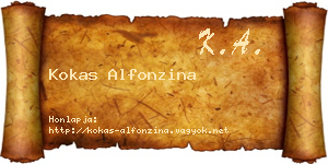 Kokas Alfonzina névjegykártya